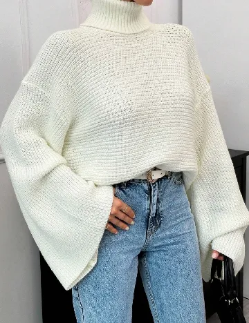 Pulover SHEIN, ecru