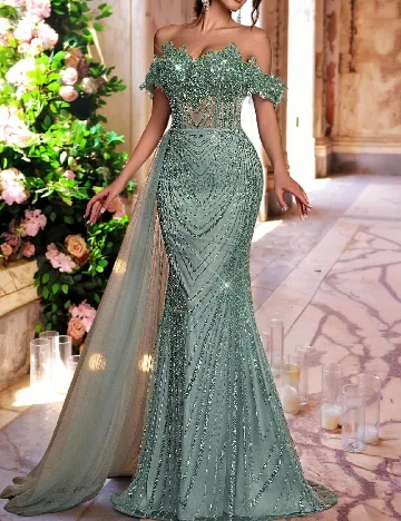 Rochie lunga SHEIN, verde