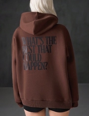 Hanorac Oversize SHEIN, maro