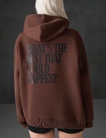 Hanorac Oversize SHEIN, maro