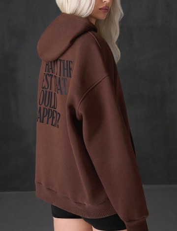 Hanorac Oversize SHEIN, maro