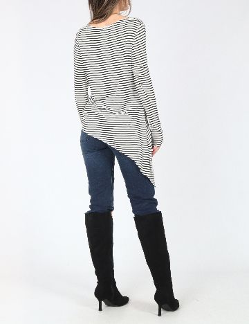 Bluza Bershka, alb/negru