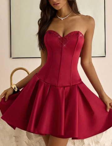 Rochie scurta SHEIN, rosu