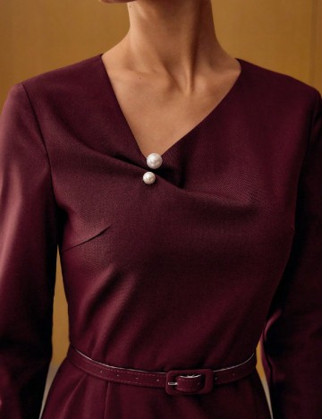 Rochie medie MOTF, pruna