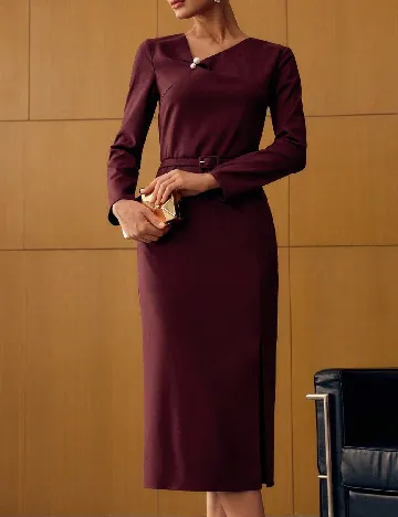 Rochie medie MOTF, pruna