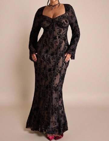 Rochie lunga SHEIN CURVE, negru