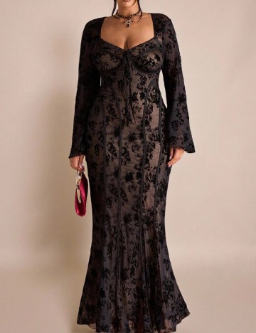 Rochie lunga SHEIN CURVE, negru