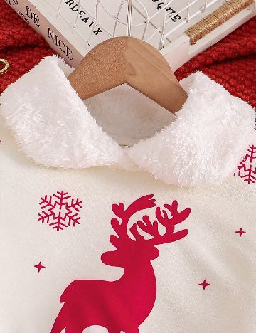 Compleu Shein Kids, alb/rosu