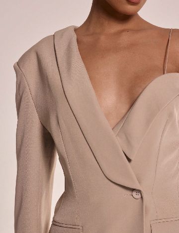 Rochie scurta Musera, bej