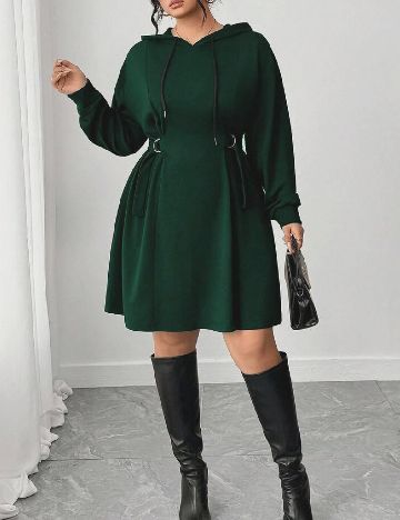 Rochie scurta SHEIN CURVE, verde