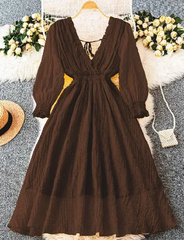 Rochie medie SHEIN CURVE, maro