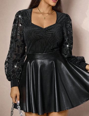 Bluza SHEIN CURVE, negru