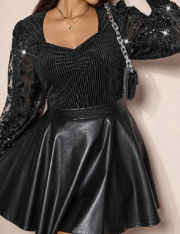 Bluza SHEIN CURVE, negru