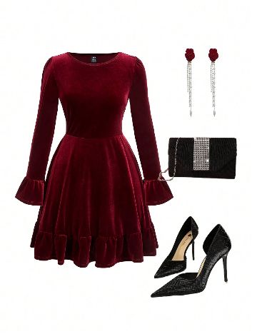 Rochie scurta SHEIN, rosu