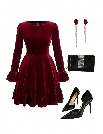 Rochie scurta SHEIN, rosu