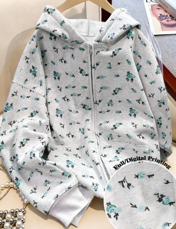 Hanorac SHEIN, gri deschis