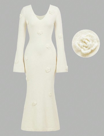 Rochie lunga SHEIN, ecru