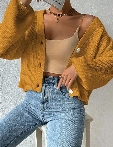 Cardigan SHEIN, galben