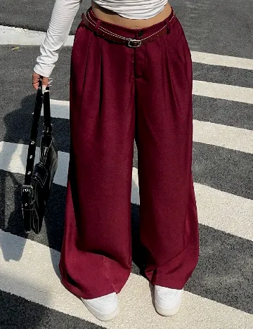 Pantaloni SHEIN CURVE, pruna