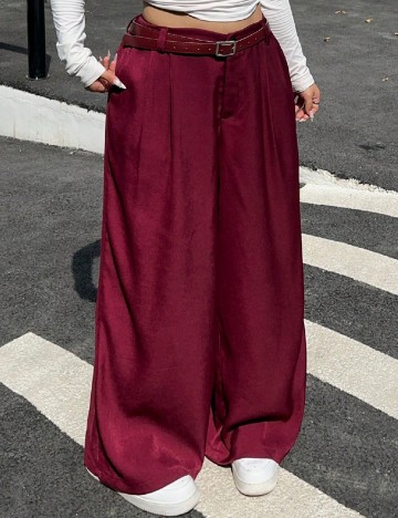 Pantaloni SHEIN CURVE, pruna