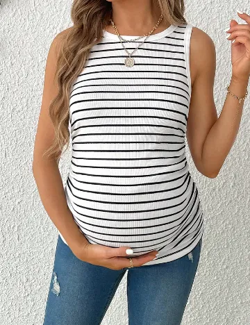 Maiou SHEIN Maternity, alb/negru