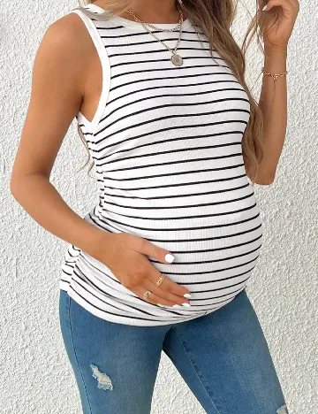 Maiou SHEIN Maternity, alb/negru