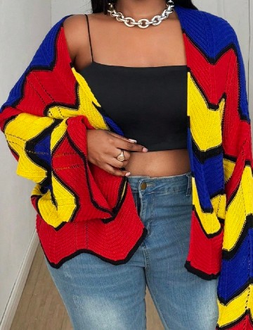 Cardigan SHEIN CURVE, mix culori