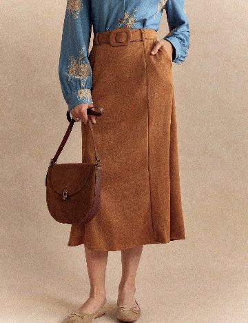 Fusta SHEIN, maro
