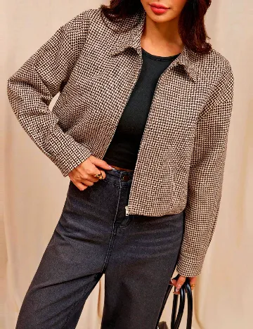 Jacheta SHEIN, crem/maro