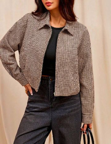 Jacheta SHEIN, crem/maro