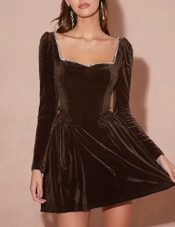 Rochie scurta SHEIN, maro