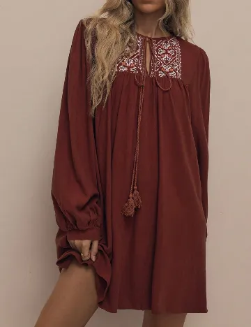 Rochie scurta SHEIN, maro