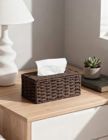 Cutie pentru servetele SHEIN, maro inchis