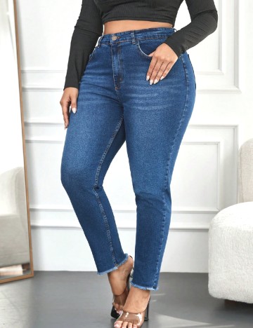 Blugi SHEIN CURVE, albastru