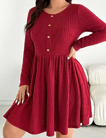 Rochie scurta SHEIN CURVE, rosu