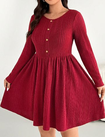 Rochie scurta SHEIN CURVE, rosu