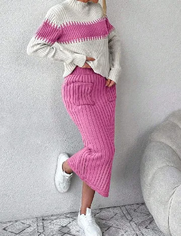 Compleu SHEIN, alb/roz