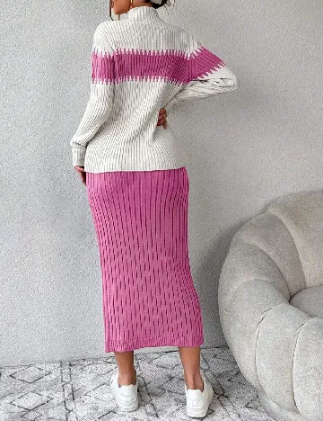 Compleu SHEIN, alb/roz