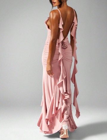 Rochie lunga Missguided, roz