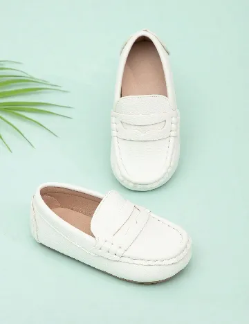 Mocasini SHEIN, alb