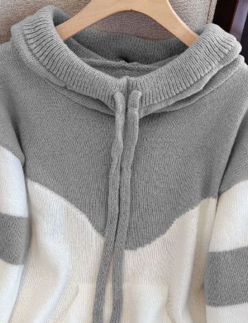 Hanorac SHEIN, gri/alb