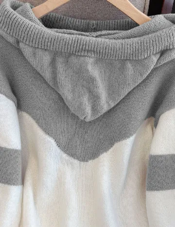 Hanorac SHEIN, gri/alb