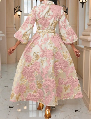 Rochie medie SHEIN, alb/roz