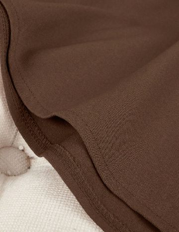 Fusta SHEIN CURVE, maro/alb