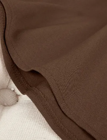 Fusta SHEIN CURVE, maro/alb