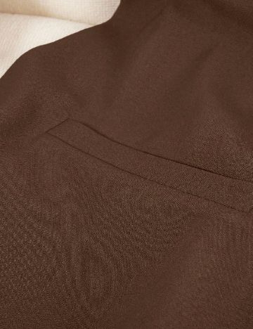 Fusta SHEIN CURVE, maro/alb