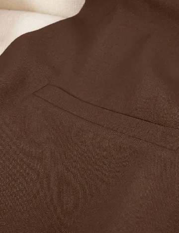 Fusta SHEIN CURVE, maro/alb