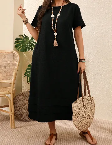 Rochie medie Emery Rose Curve, negru