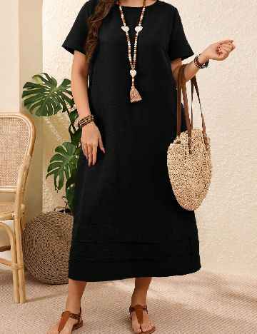 Rochie medie Emery Rose Curve, negru