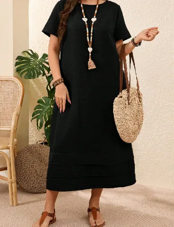 Rochie medie Emery Rose Curve, negru